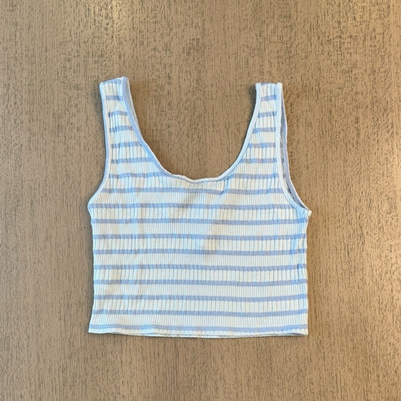 💕 NWT Women's Forever 21 Light Blue Sleeveless Knit Top in Juniors Large - Picture 3 of 3